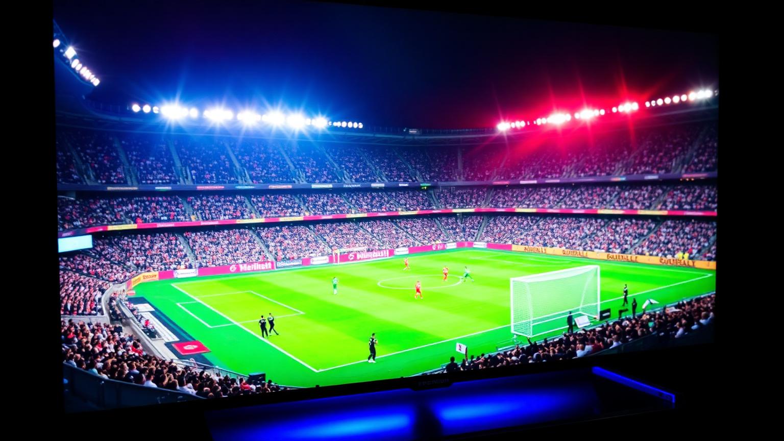 Match de football en direct diffusé en 4K sur Smart TV avec FluxTV IPTV Maroc