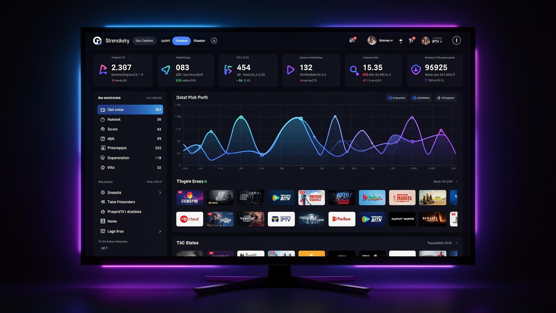Modernes Streaming-Dashboard von FluxTV — schnelle und stabile IPTV-Erfahrung