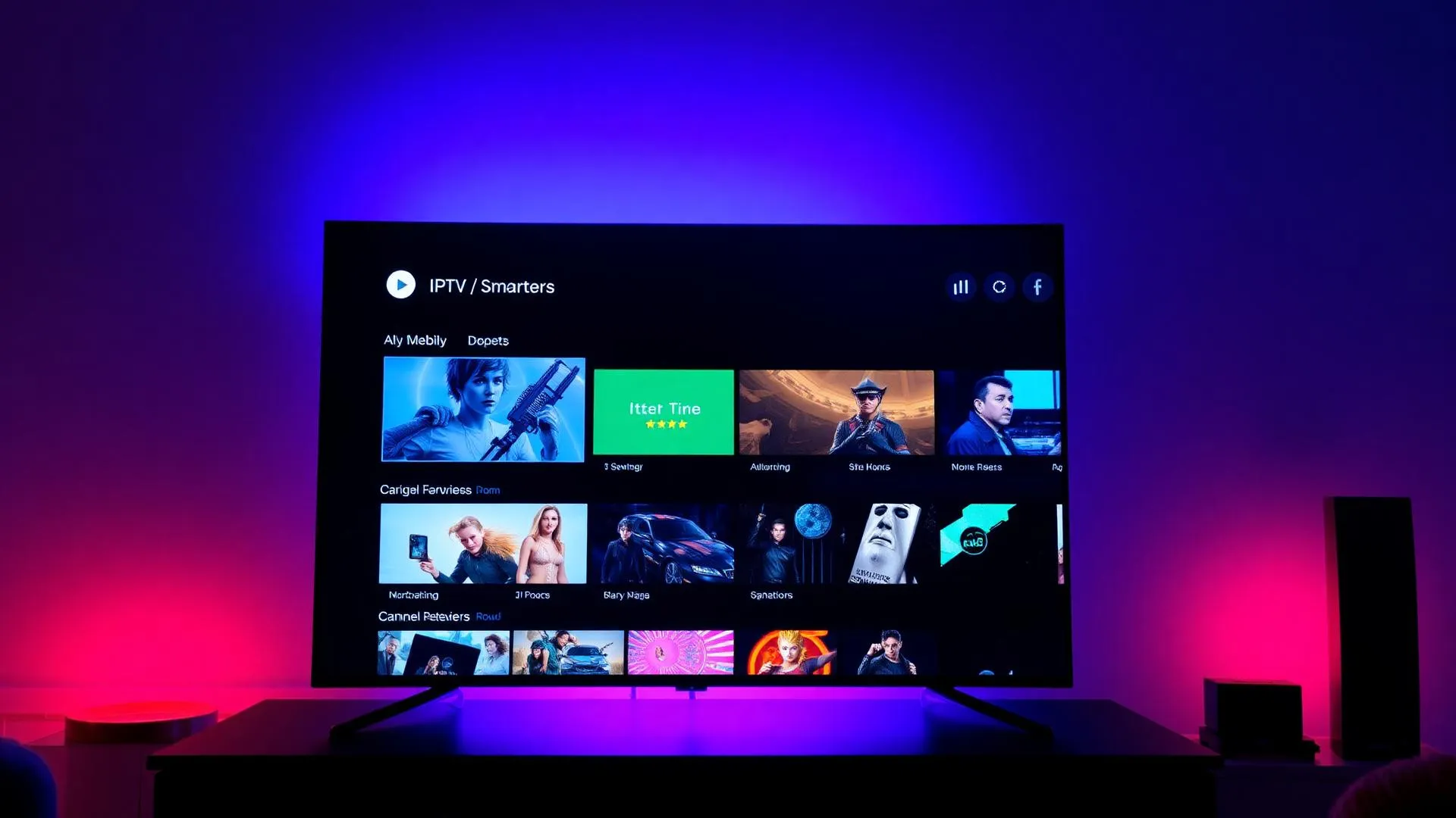 IPTV Smarters Pro on a Smart TV streaming FluxTV in 4K