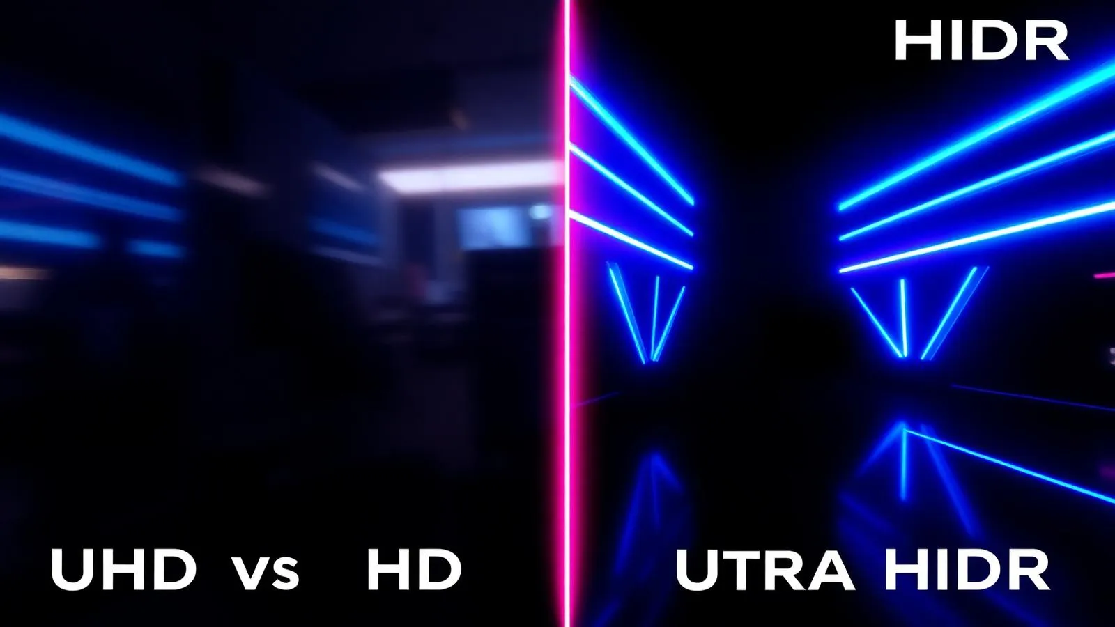 UHD vs HD comparison — HDR10 ultra clarity on FluxTV IPTV 4K